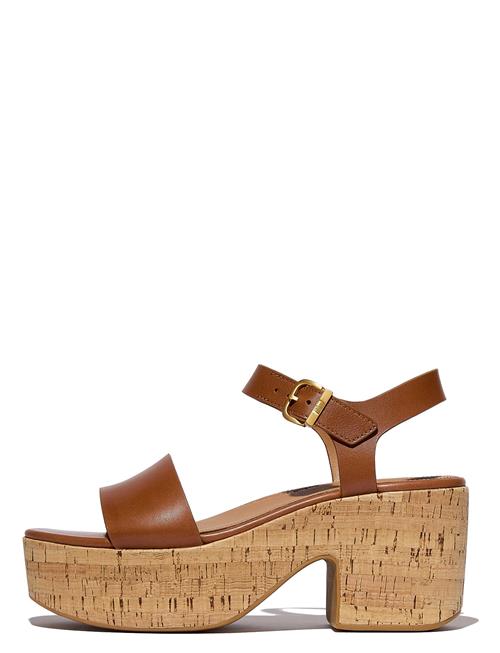 FitFlop | Platfforms Leather/Cork Heeled Ankle-Strap Sandals | 41