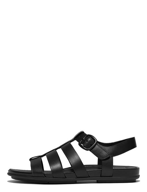 FitFlop | Gracie Rubber-Buckle Leather Fisherman Sandals | 38