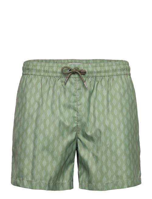 The Resort Co. | Classic Swim Shorts Green Waves | S 35 cm