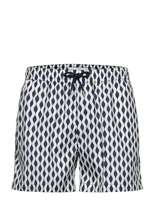 The Resort Co. | Classic Swim Shorts Navy Waves | S 35 cm