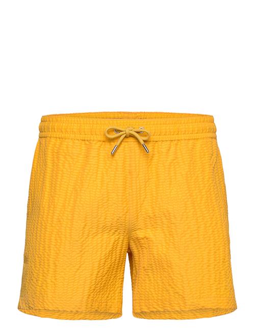The Resort Co. | Classic Swim Shorts Yellow Seersucker | S 35 cm