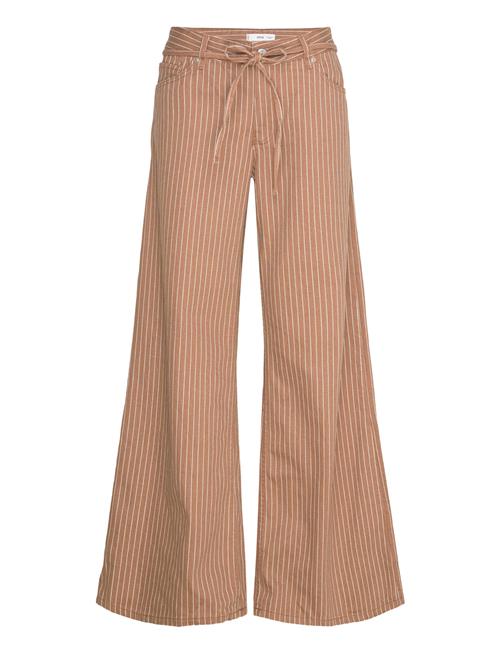 Mango | Wide Leg Jeans With Stripes And Belt | 34