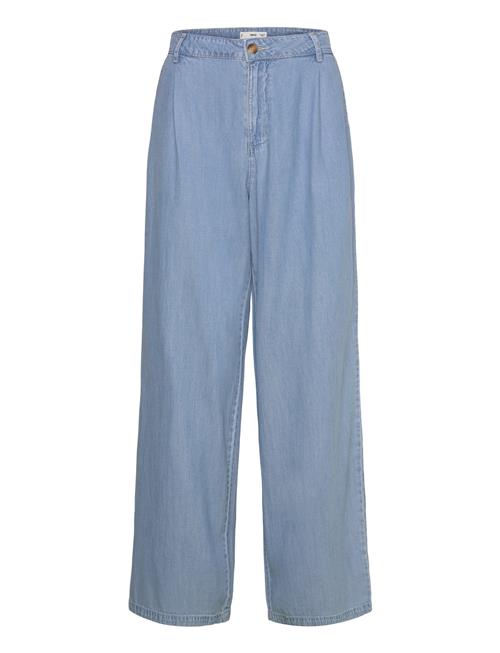 Mango | Wide Leg Lyocell Pants With Pleats | 40