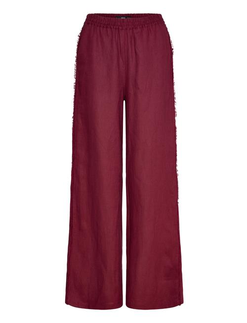 Mango | Linen Suit Trousers With Frayed Ends | S