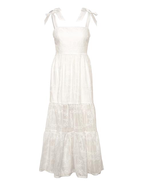 Malina | Adri Embroidered Tie Strap Maxi Dress | 34