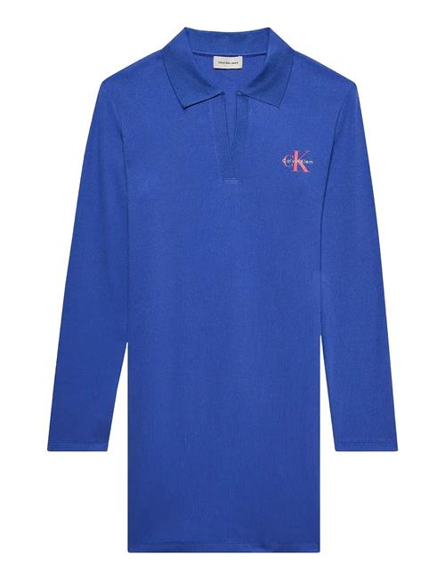 Calvin Klein Jeans | Ls Monologo Rib Polo Mini Dress | S