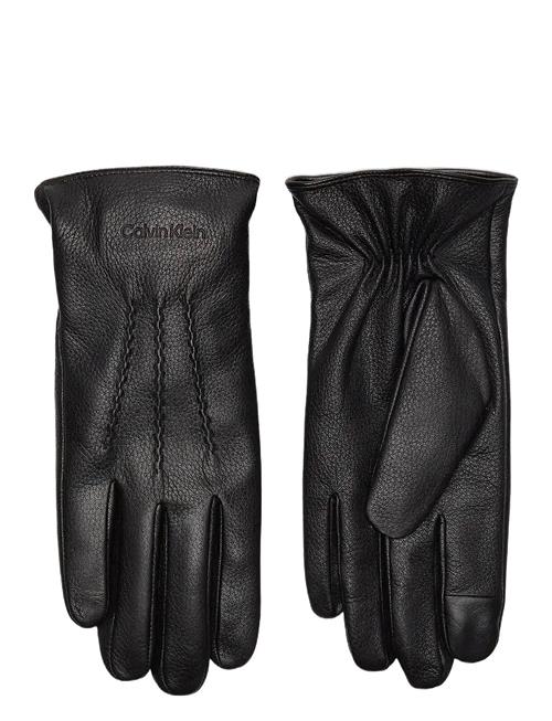 Calvin Klein | Classic Pebble Leather Gloves | M/L