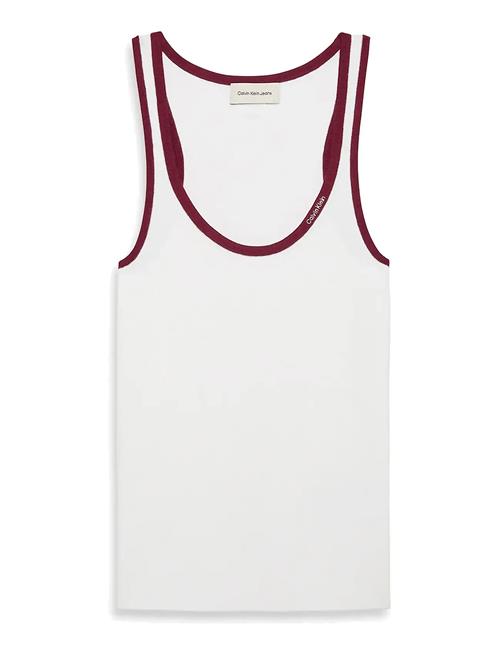 Calvin Klein Jeans | Ctn Rib Tank With Color Block Tr | S