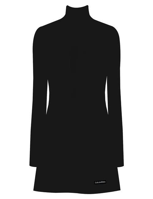 Calvin Klein Jeans | Ls Scuba Fit And Flare Dress | L