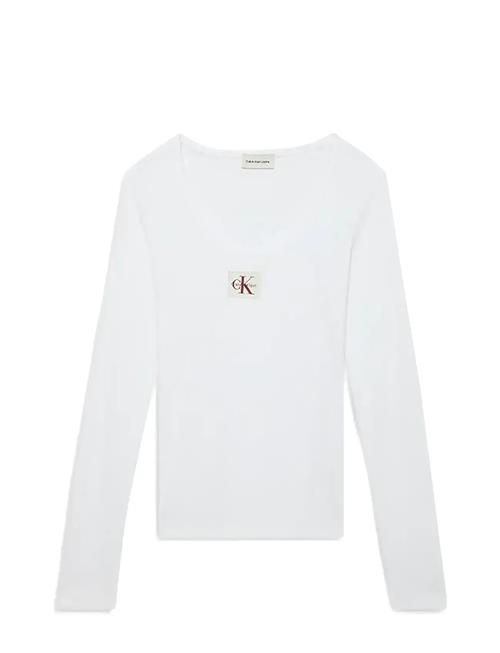 Calvin Klein Jeans | Ls Woven Label 2X2 Rib Scoop Nec | S