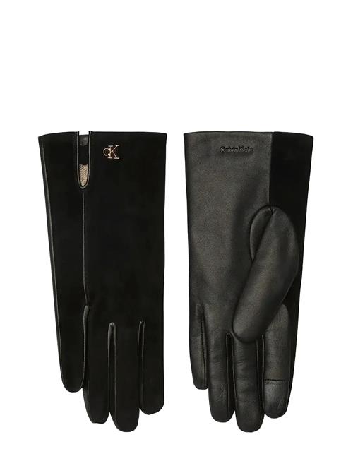 Calvin Klein | Metal Ck Suede Leather Gloves | M/L