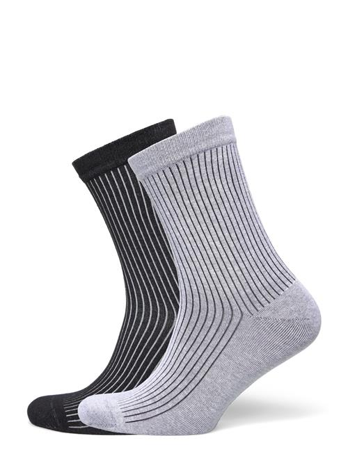 Organic Basics | Core Rib Contrast Socks 2-Pack | 43-46