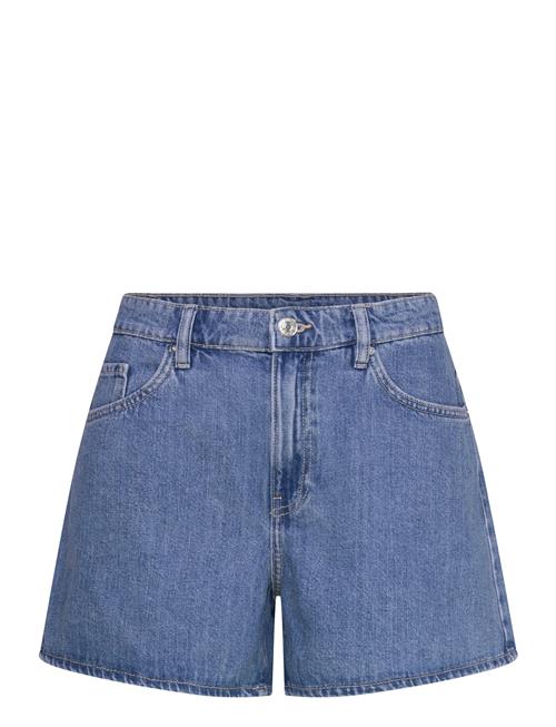 Mango | High-Waisted Straight-Fit Denim Shorts | 32