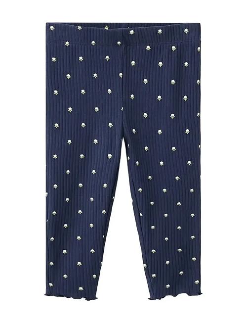 Mango | Ribbed Floral Leggings | 9-12M