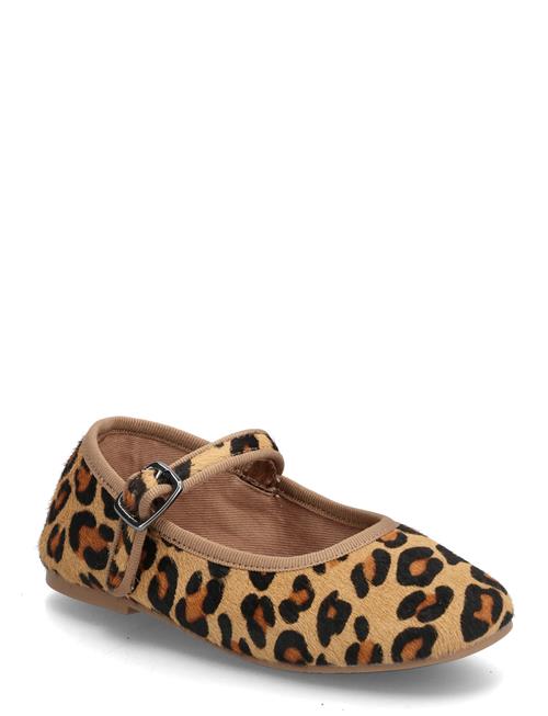 Mango | Leopard-Print Leather Ballerinas | 23