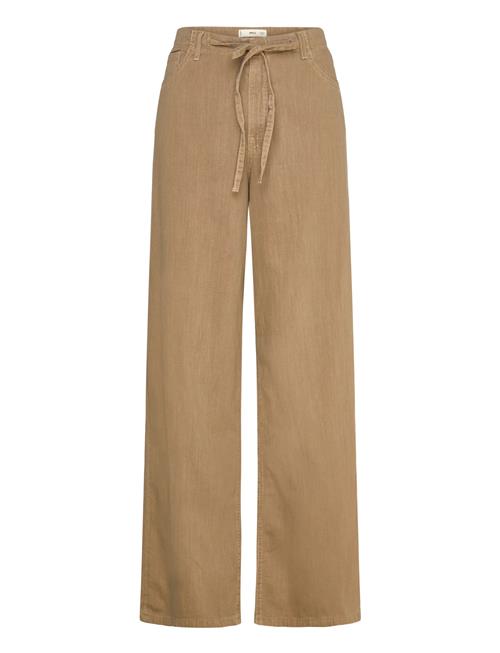 Mango | Wide-Leg Denim Trousers With Belt | 42