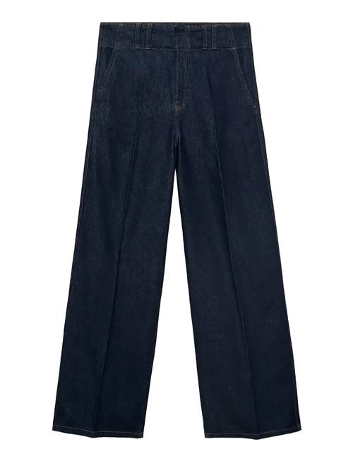 Mango | Wide-Leg Denim Trousers With Belt Loops | L