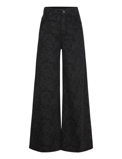Mango | Wide-Leg Paisley-Print Jeans | 32