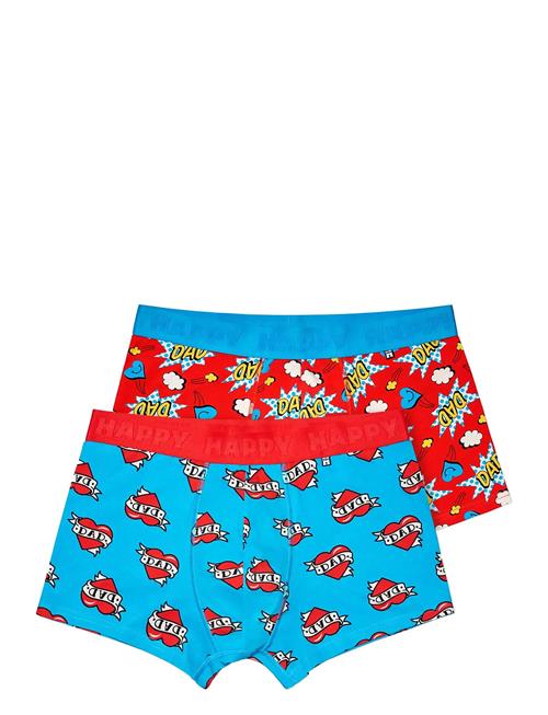 Happy Socks | 2-Pack Super Dad Short Boxers Gift Set | XL