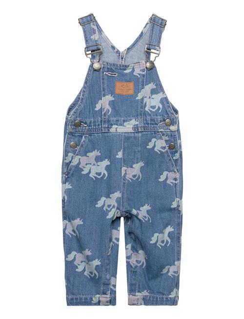 Copenhagen Colors | Organic Denim Baby Overalls W. Unicorn Print | 68
