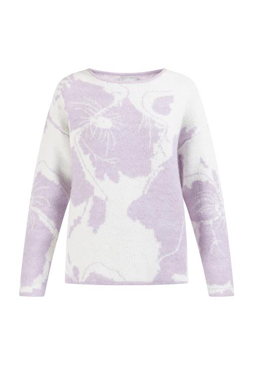 Usha Pullover 'Sivene'  lilla / hvid