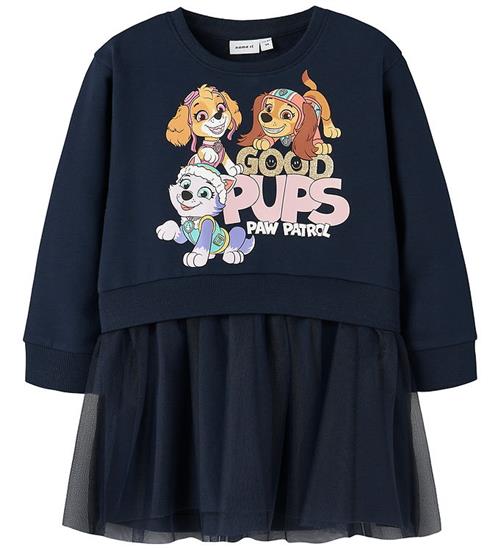 Name It Kjole - Sweat/Tyl - NmfJara - Paw Patrol - Navy Blazer