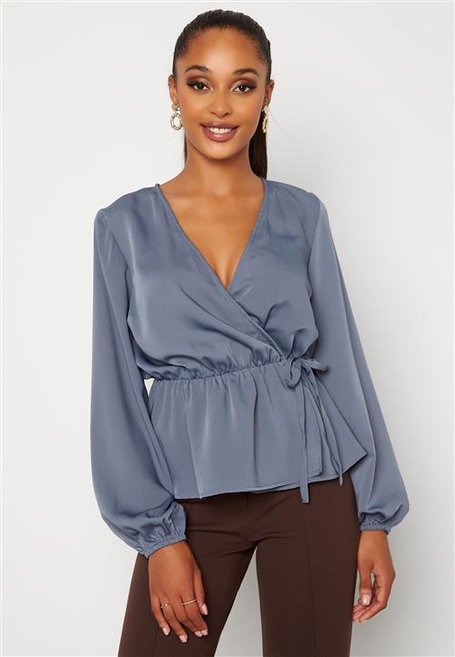 BUBBLEROOM Mereen wrap blouse