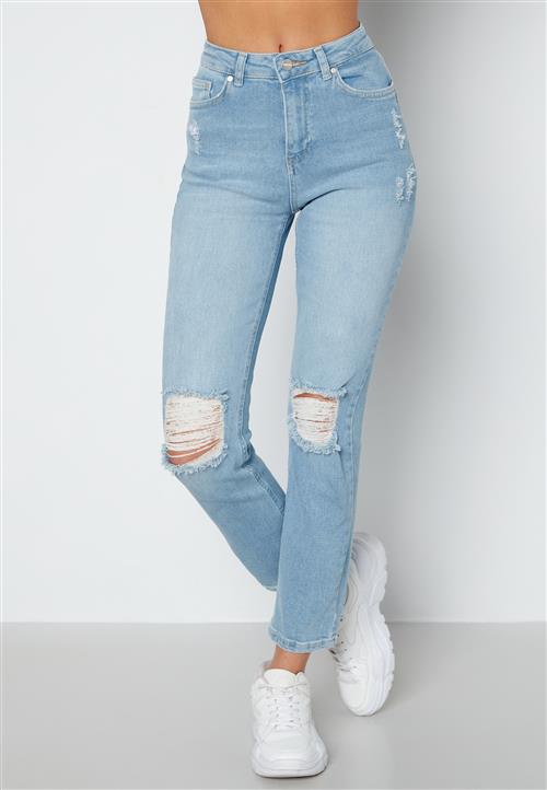 BUBBLEROOM Loreena distressed high waist jeans