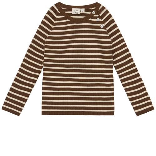 Flöss Flye Stribet Trøje Walnut 80 cm  Brun  80 cm  unisex