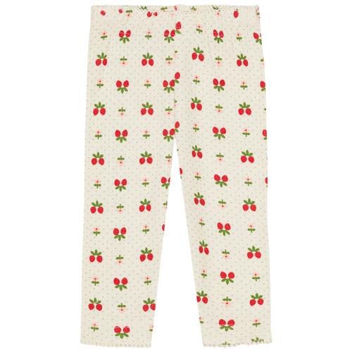 Flöss Sofia Leggings Soft White Berry 104cm  Hvid  104 cm  kvinde