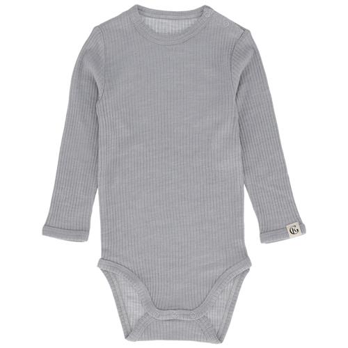 Gullkorn Design Bodysuit i kridtuld, grå 86 cm  Grå  86 cm  unisex