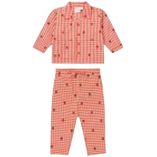 Flöss Molly Pyjamas Berry Gingham 104cm  Rød  104 cm  kvinde