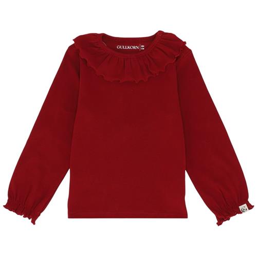 Gullkorn Design Sonja langærmet T-shirt Deep Red 110 cm  Rød  110 cm  unisex