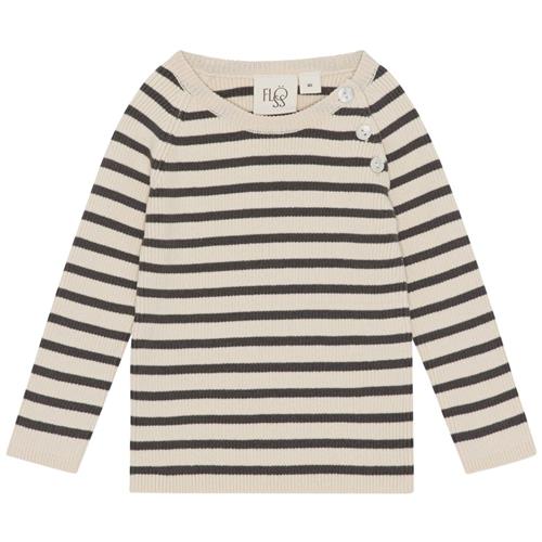 Flöss Flye Stribet Trøje Cremefarvet 92 cm  Creme  92 cm  unisex
