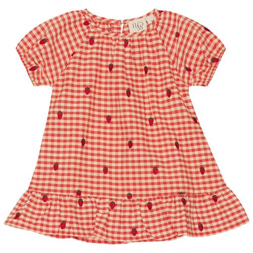 Flöss Molly Kjole Berry Gingham 134 cm  Rød  134 cm  kvinde