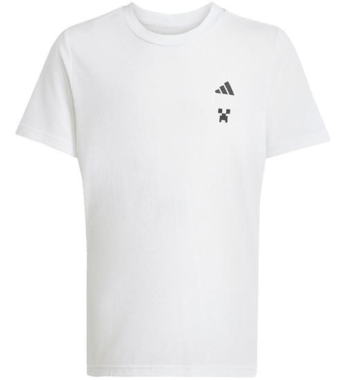 adidas Performance T-shirt - Minecraft - Hvid m. Print