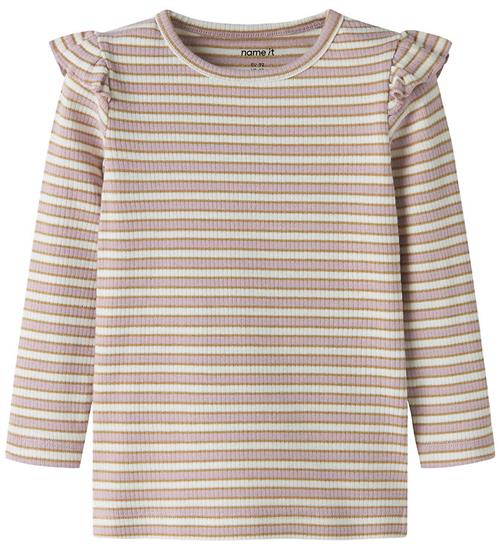 Name It Bluse - Rib - NmfTaias - Dawn Pink/ Cloud Dancer