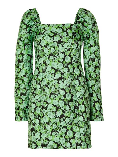 SELECTED Kjole 'Natalie'  grøn / lysegrøn / sort