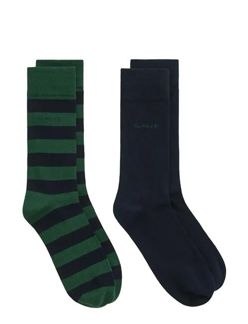GANT | Barstripe And Solid Socks 2-Pack | 40-42