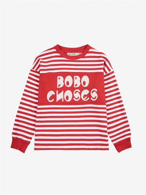Bobo Choses Bobo Choses Stripes Langærmet T-shirt Red  Red 12-13 Years  Rød  12-13 år  mand