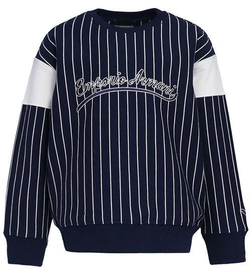 Emporio Armani Sweatshirt - Navy/Hvidstribet