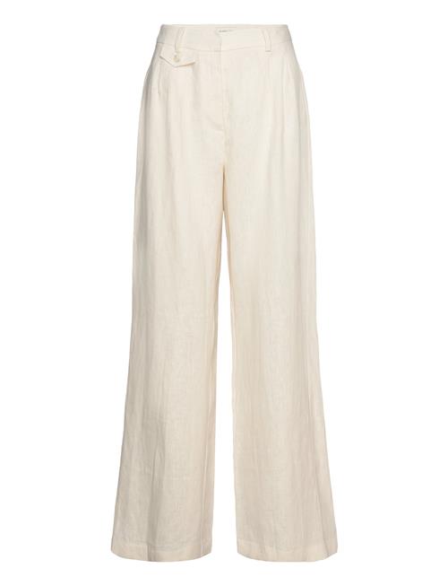 Malina | Mya Double Pleat Wide Linen Pants | M
