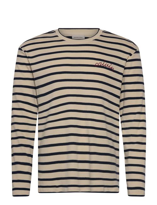Calvin Klein Jeans | Ls Compact Rib Stripe Crewnk Tee | L