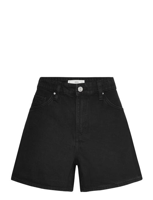 Mango | High-Waisted Straight-Fit Denim Shorts | 36