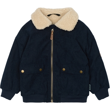 MIKK-LINE Twill Parka Vinterjakke Blue Nights