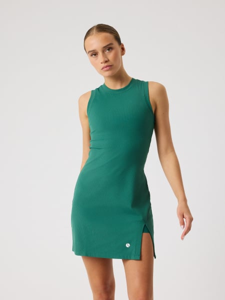 Björn Borg Ace Ribbed Dress Grøn, L
