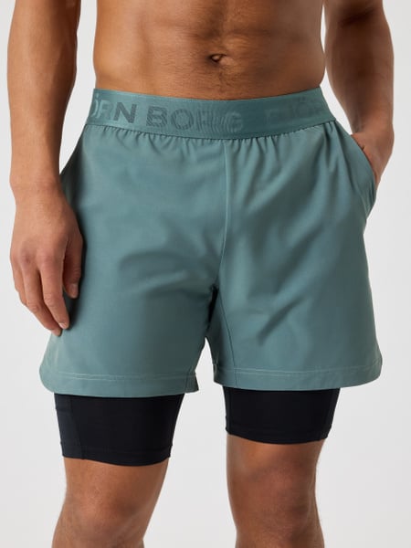 Björn Borg Borg 2 In 1 Shorts Grøn, XL