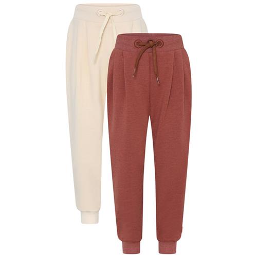 Minymo Basic 2-pak Sweatpants Mahogany 110 cm  Brun  110 cm  kvinde