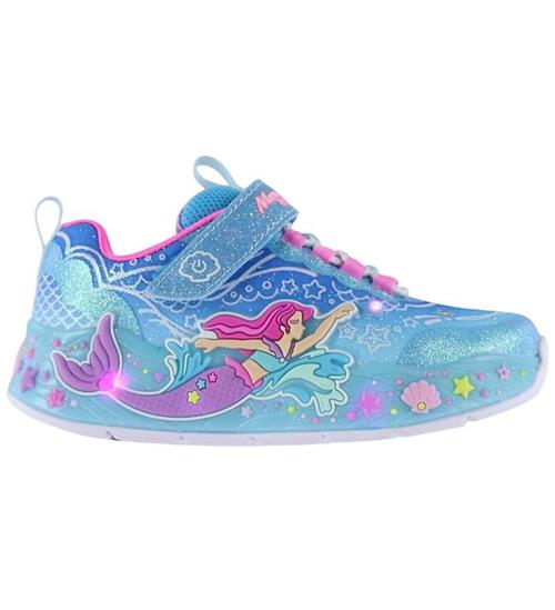 Skechers Sko m. Lys - Mermaid Dreams - Blå/Multi