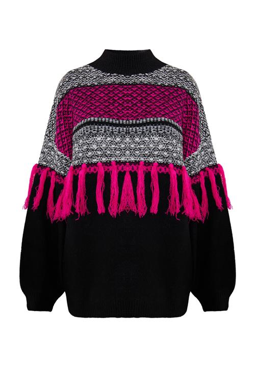 IZIA Pullover 'Eyota'  pink / sort / hvid